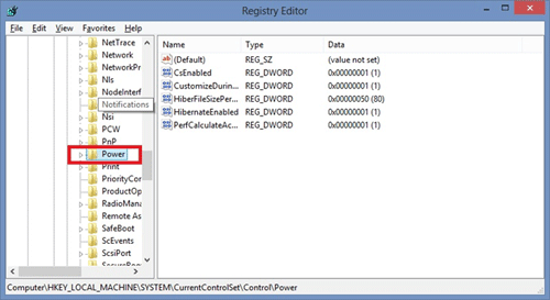 Windows 8 Registry Editor